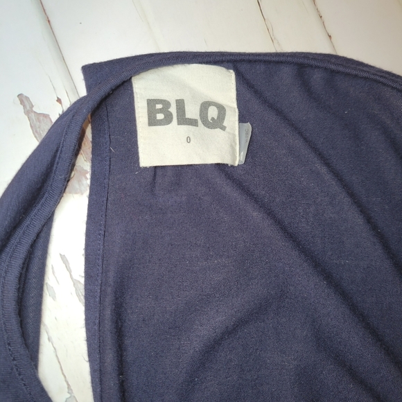 BLQ Navy Blue Back Tie Shirt - Picture 2 of 4